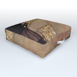 DANAE - GUSTAV KLIMT  Outdoor Floor Cushion | Gold, Magic, Painting, Sleep, Mystical, History, Europe, Redhead, Dream, Beautiful 