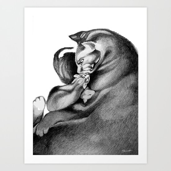 Mother Cat Art Print