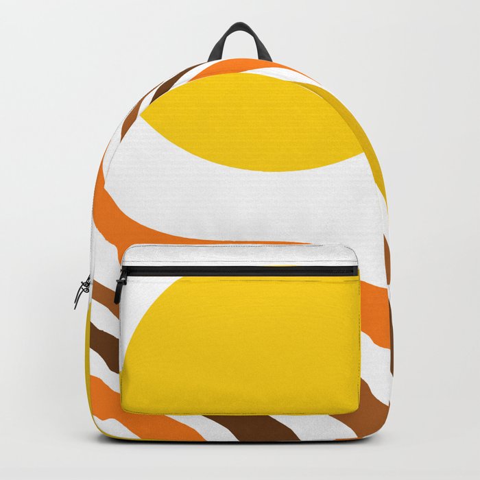 Retro Sun Ocean Wave #1 #retro #art #society6 Backpack