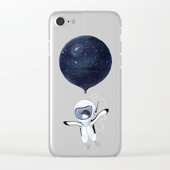Penguin fly Clear iPhone Case