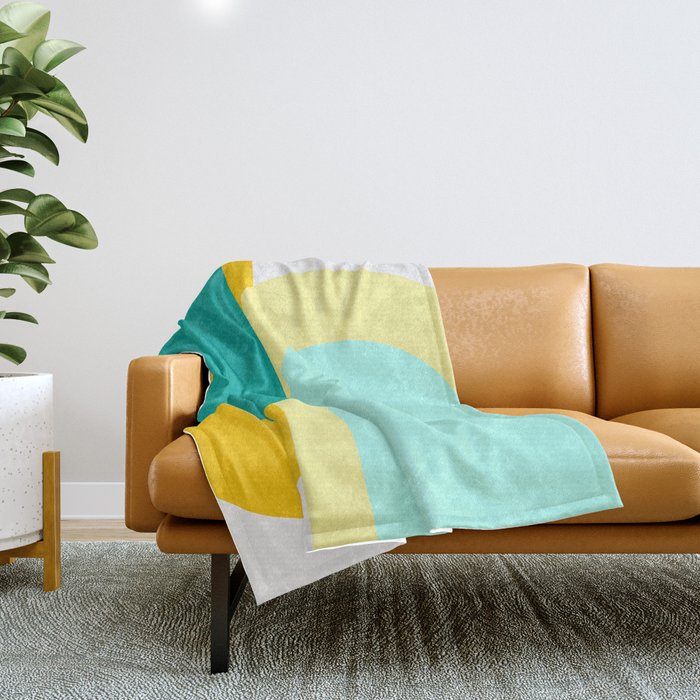 geometry bright color Throw Blanket