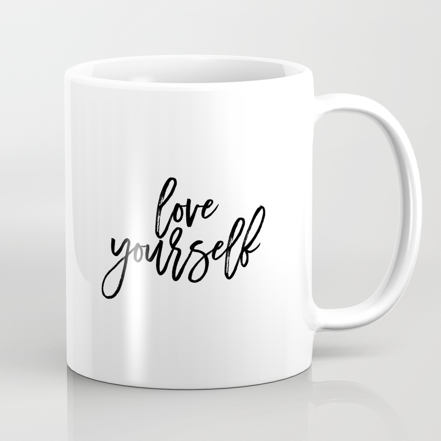 justin quote justin print justin song purpose album song lyrics typographic print love yourself gift coffee mug by micheltypography