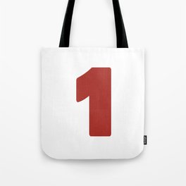 1 (Maroon & White Number) Tote Bag
