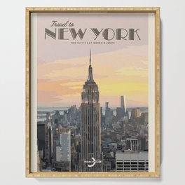 Travel to New York Serving Tray