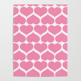 Pink hearts. St. Valentine's Day Poster