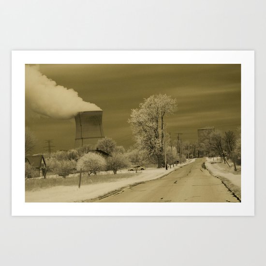 Infrared Nuclear Fallout Art Print