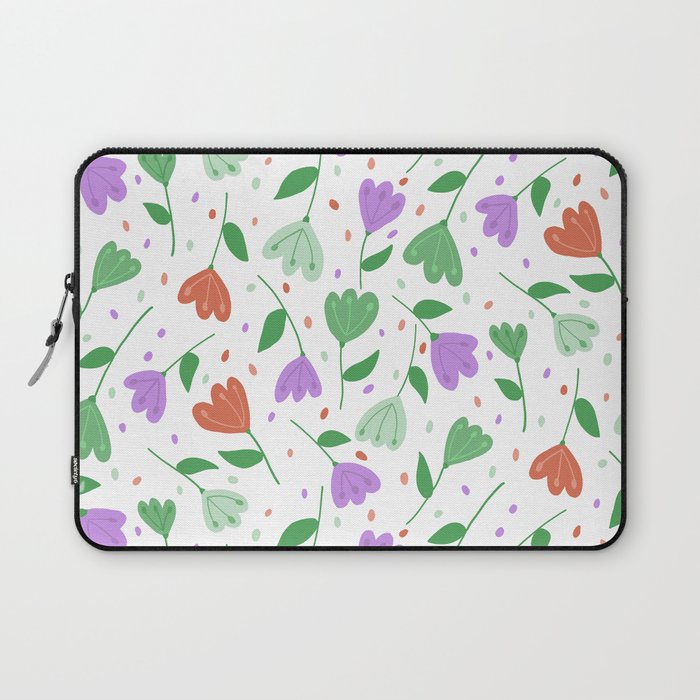 double tulips red lilac green  Laptop Sleeve