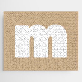 m (White & Tan Letter) Jigsaw Puzzle