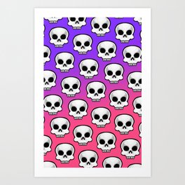 Skull 2 Art Print | Funny, Pop Art, Scary, Graphic Design 