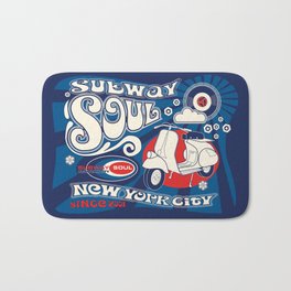 Soul Scoot Subway Soul by Dawn Carrington Bath Mat | Music, Vintage, Graphic Design, Pop Art 