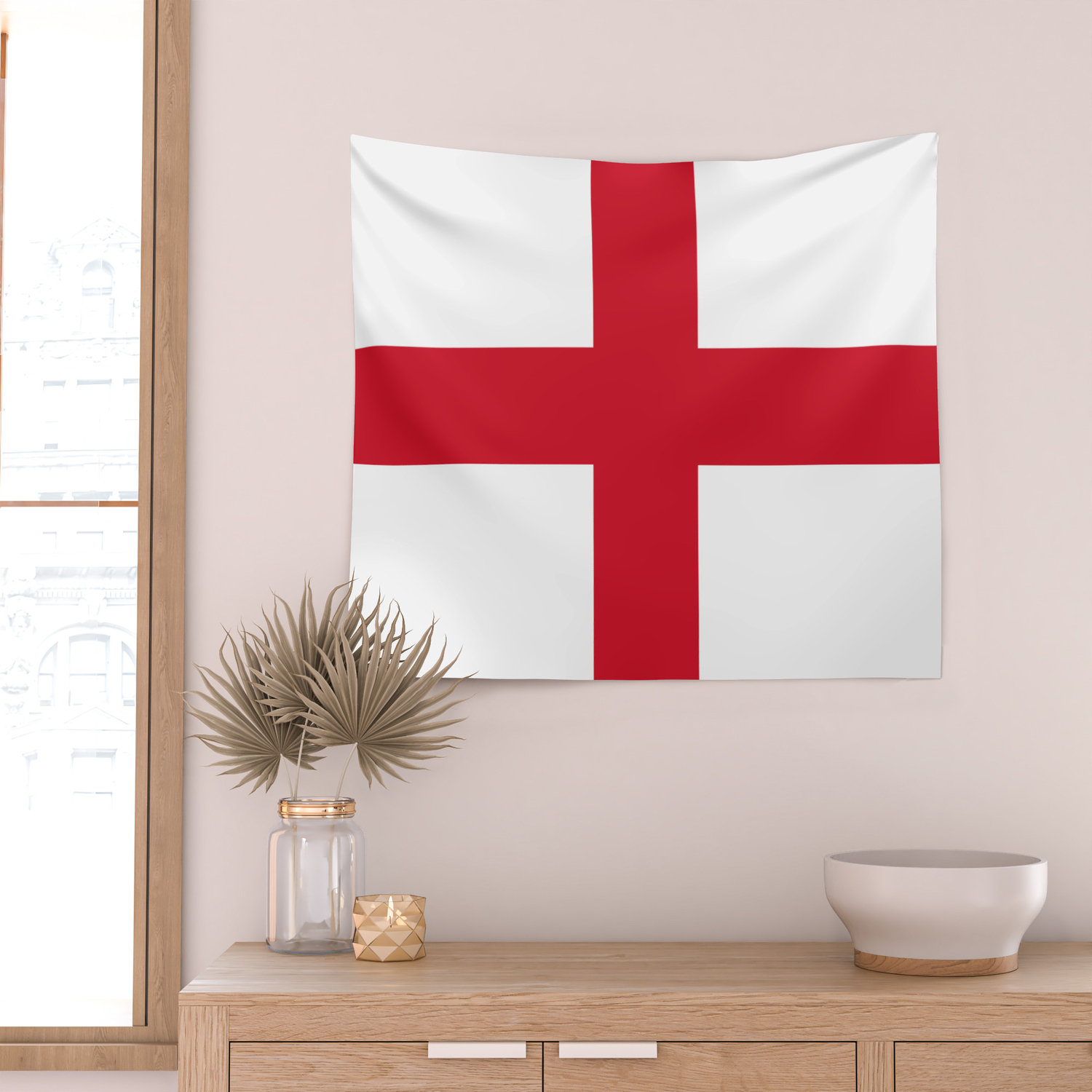 Flag of England St Georges Cross National Colours Strong Acrylic Fridge Magnet Home Decor