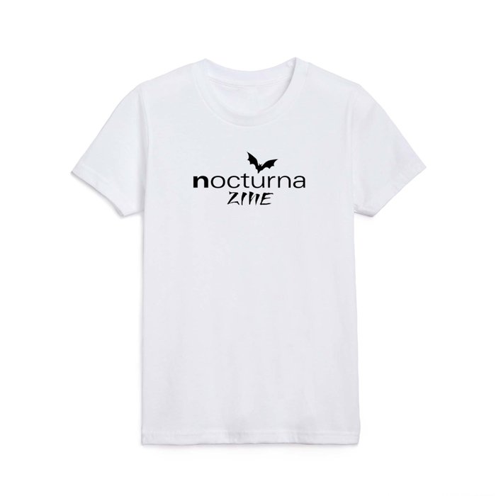 nocturnazine: Stacked Logo Black Kids T Shirt