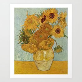 Vincent Van Gogh Vase with Twelve Sunflowers 1888 Art Print