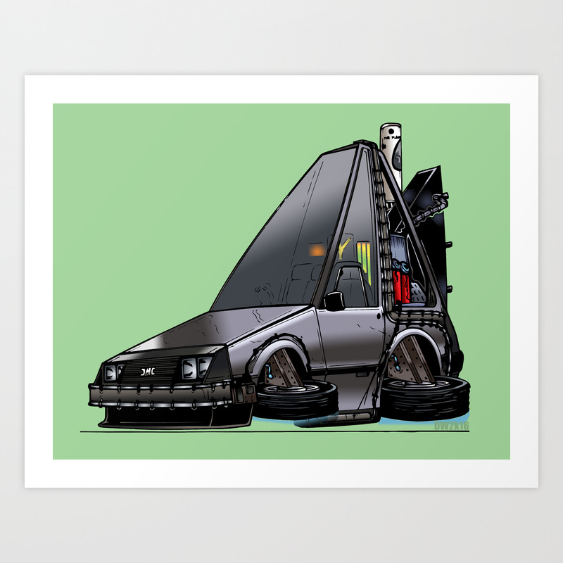 Back To The Future Part 2 Delorean Time Machine Color Art Print By Willistrations Society6 The delorean time machine has found a new home at the petersen automotive museum. back to the future part 2 delorean time machine color art print by willistrations
