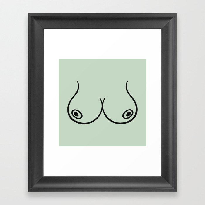 Canvas Painting Funny Boobs One Line Art Woman Sexy Girl Naked