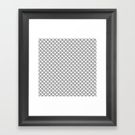 White and black hearts for Valentines day Framed Art Print