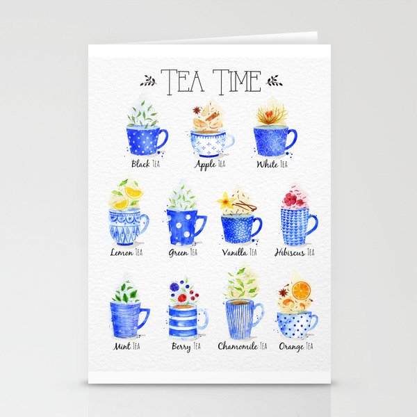 Tea Time Stationery Cards