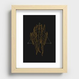 Gold Philodendron Spiritus Sancti Recessed Framed Print