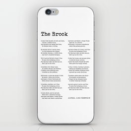 The Brook - Alfred, Lord Tennyson Poem - Literature - Typewriter Print 1 iPhone Skin
