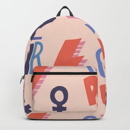 Girl Power Seamless Pattern Backpack