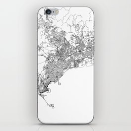 Panama City White Map iPhone Skin