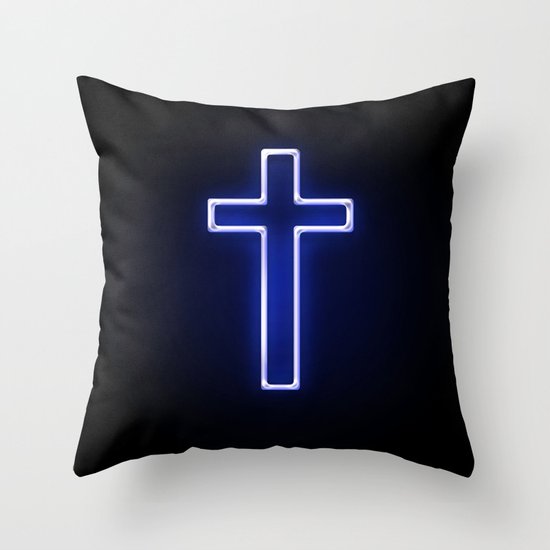 Metallic Cross Throw Pillow