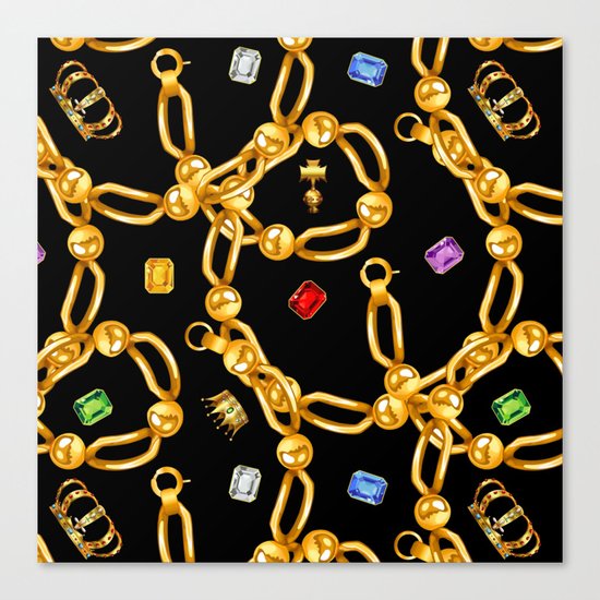 gold party 3 Canvas Print