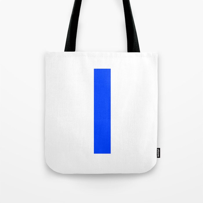 letter L (Blue & White) Tote Bag