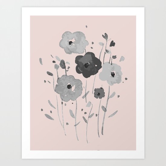 Whimsical spring bloom Art Print
