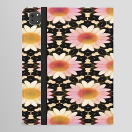 Modern Rainbow Daisy Hexagons Yellow Pink iPad Folio Case