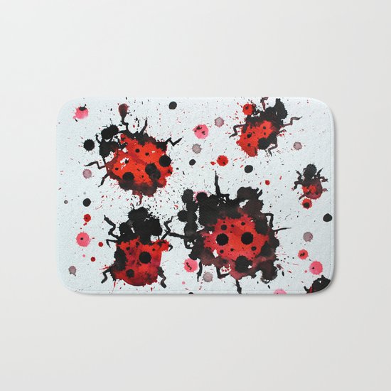 Splattered bugs Bath Mat