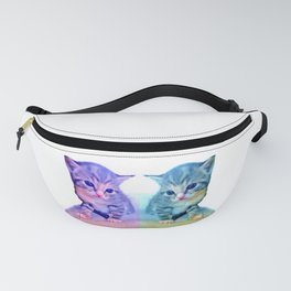Cute Colorful Cat Couple Fanny Pack