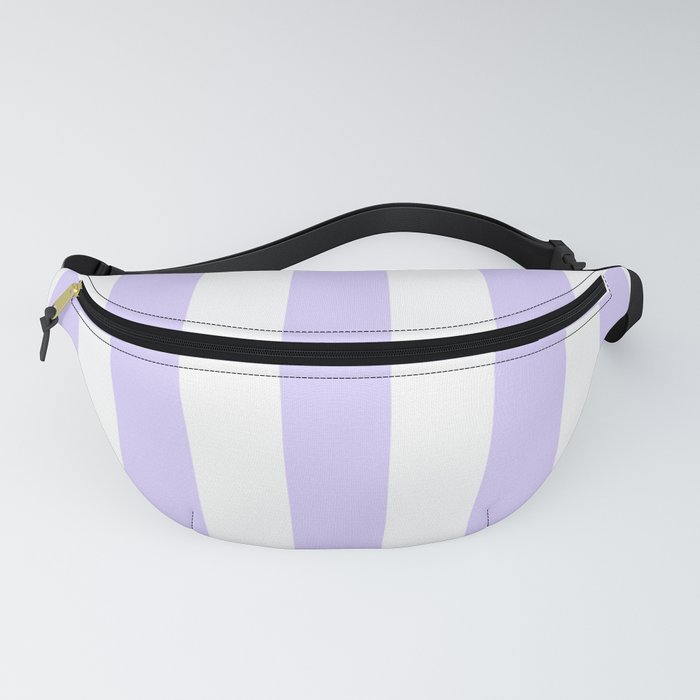 Pale lavender violet - solid color - white vertical lines pattern Fanny Pack