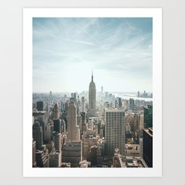 Empire state building, New York | Colorful city view in NYC cityscape | Travel photography Art Print