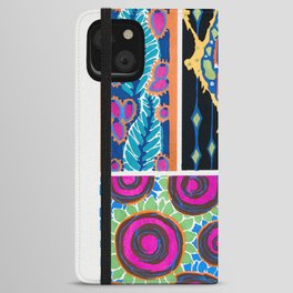 Seguy. Floral colorful background, vintage art deco & art nouveau background, plate no.  (Reproduction) iPhone Wallet Case