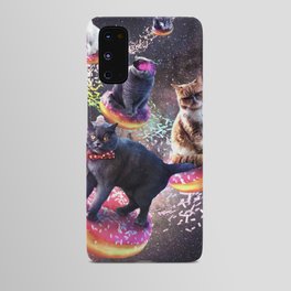 Galaxy Cat Donut - Space Cats Riding Donuts Android Case