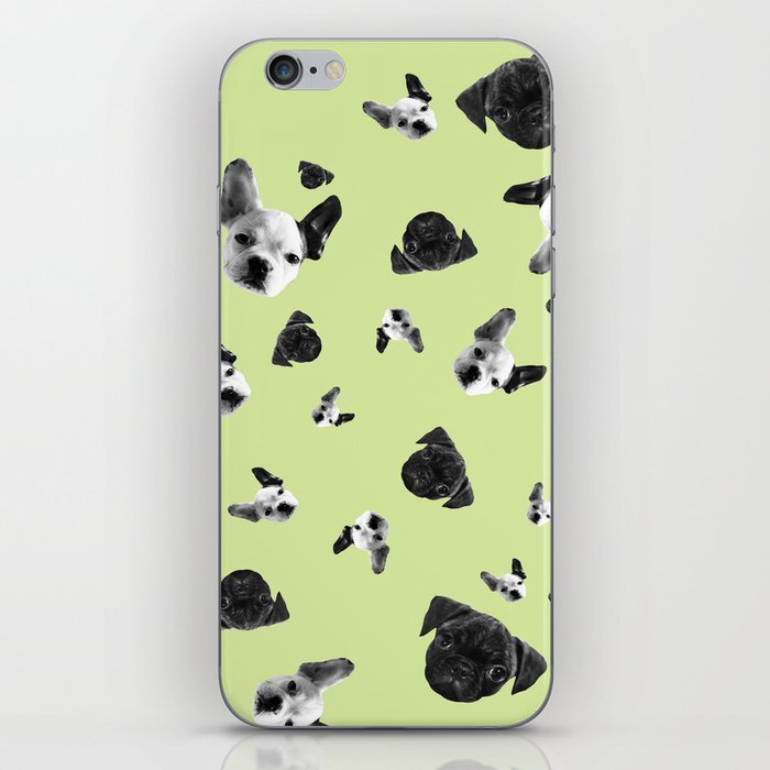 PUPS IN SPACE - LIME iPhone Skin