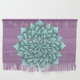 Succulent Star on Mauve Wall Hanging