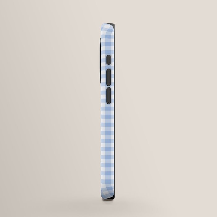 Gingham Plaid Pattern - Natural Sky Blue