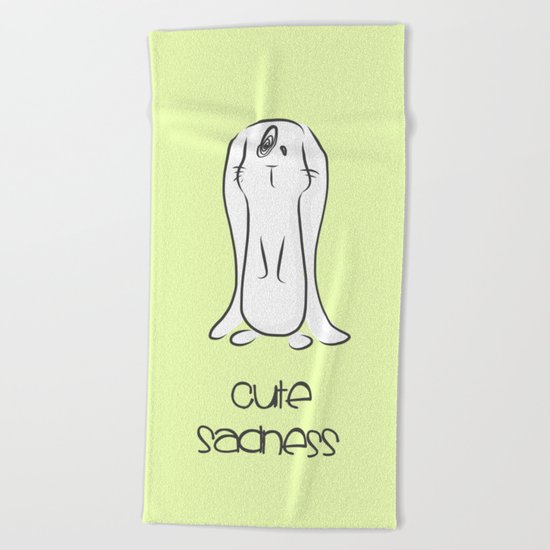 Cute Sadness Beach Towel