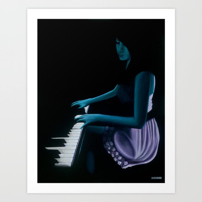 ‎"Silhouette cast from the depths"  Art Print