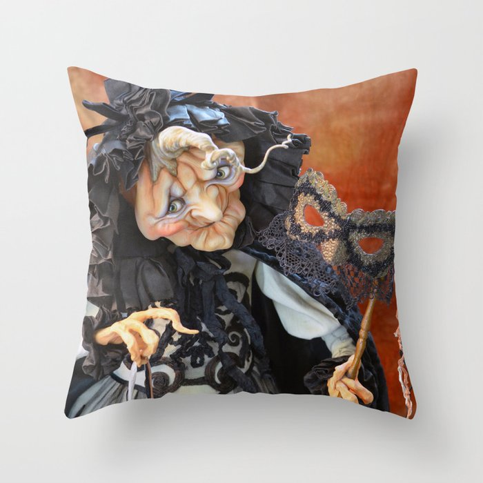 Rucus Studio Late to the Party - Pumpkin Lady Throw Pillow