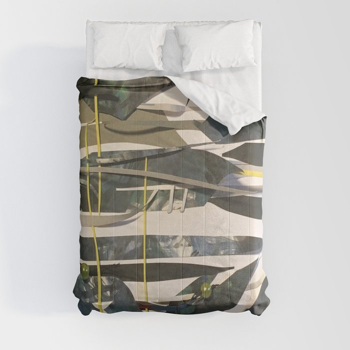 The Cursive Earth- Painted Paper Art Comforter