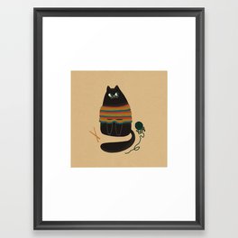 Crochet Cat Framed Art Print