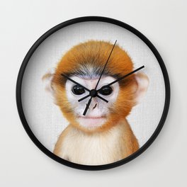 Baby Monkey - Colorful Wall Clock