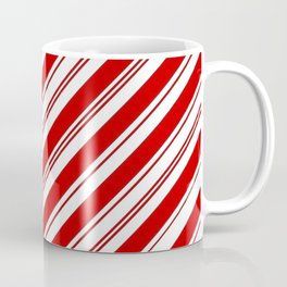 winter holiday xmas red white striped peppermint candy cane Mug