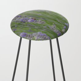A Blur Of Beautiful Lavender Flowers Photograph Counter Stool