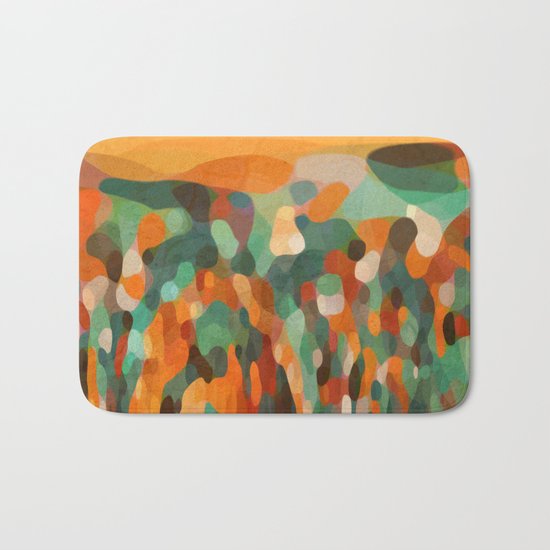 Tropical Meeting Bath Mat