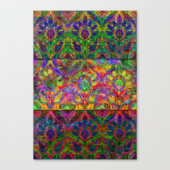 Bohemian native colorful design, country pattern art Canvas Print