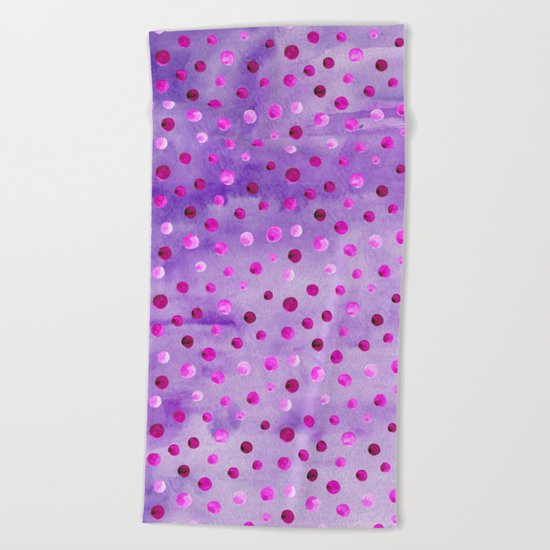 Polka Dot Pattern 02 Beach Towel